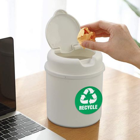 Juego de 18 pegatinas decorativas de PVC para contenedores de reciclaje y residuos: etiquetas ecológicas, duraderas, impermeables y autoadhesivas. (1/5)