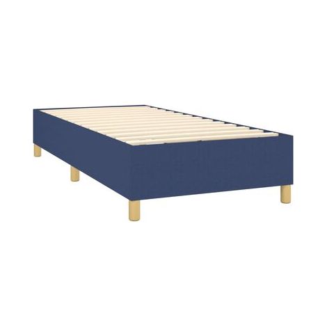 Sommier, matelas et éclairage LED bleus, style Snowco, 90 × 200 cm, en tissu, tissu doux et respirant, éclairage led d’ambiance, pour chambre, décor moderne, facile à assembler (1/5)