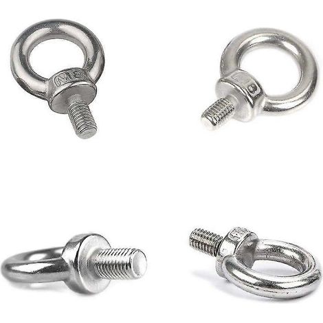 Lot de 8 boulons à œil M8 en acier inoxydable, boulons à œil antirouille, boulon à œil annulaire (1/5)