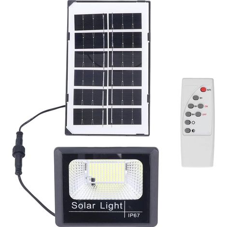 Solar-Außenleuchte, 40 W, 100 LEDs, IP67, wasserdicht, Solar-Wandleuchte mit 5 einstellbaren Helligkeitsstufen, für Garten, Veranda, Schuppen, Scheune (1/4)