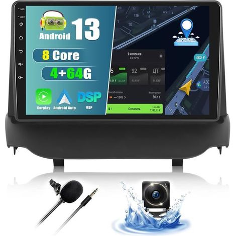 Autoradio 9 Pouces - Ford - Ecosport 2013-2017 - Android 13 - 4G RAM - 64G ROM - Bluetooth WiFi