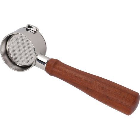 Porte-filtre double de 51 mm en acier inoxydable 304 avec poignée en bois pour machines à café DeLonghi (1/5)