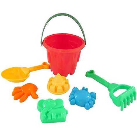 25-26 Haloppe Ensemble de 7 pièces pour enfants : seau, pelle, râteau et outils de plage miniatures pour château de sable. Jouet (1/4)