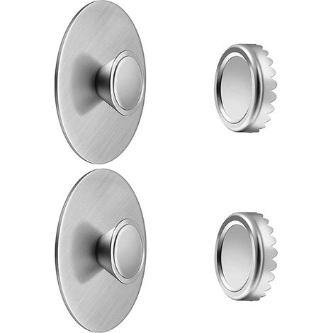 Porta sapone magnetico per saponette, porta sapone in acciaio inox per parete doccia e cucina/bagno, facile da pulire, autodrenante (argento) (1/5)
