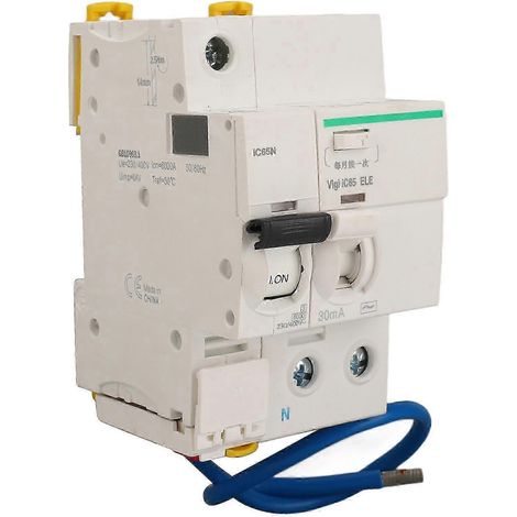 Disjoncteur différentiel modulaire 1P+N AC230V 400V 40A IC65N, protection de fuite à la terre, interrupteur automatique avec accessoires, pour tableau électrique domestique. (1/5)