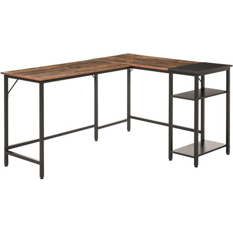 Bureau informatique design EDMOND brun et noir (1/5)