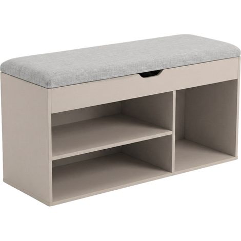 Schuhschrank mit Sitzfläche TRIA, 80 x 30 x 43 cm (1/5)