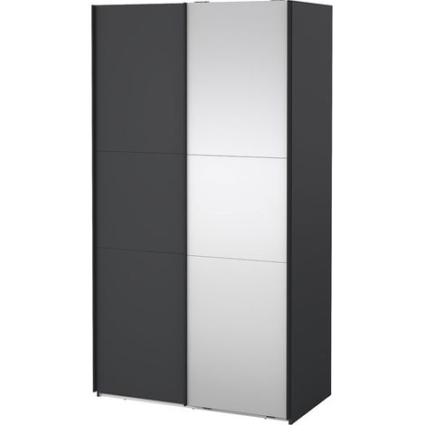 Como Schiebetürenschrank 2 Türen 120x220cm matt grau. (1/5)