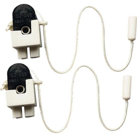 Lot de 2 interrupteurs électriques pour luminaires suspendus, accessoires pour lampes, interrupteurs à tirette, interrupteurs à cordon (1/3)