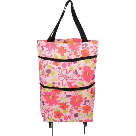 de courses pliable INOOMP à roulettes en tissu Oxford sac de