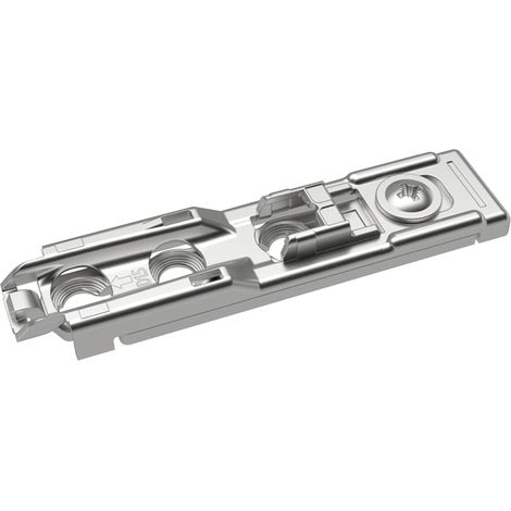 Hettich – Charnière à visser inline – Décor nickelé – Réglage vertical ±2 mm – Fixation directe avec vis 3,5 mm – Pour charnières Sensys et Intermat (1/3)