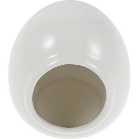 Un récipient à sel en céramique en forme d'œuf, utilisé pour conserver le sel. (1/5)