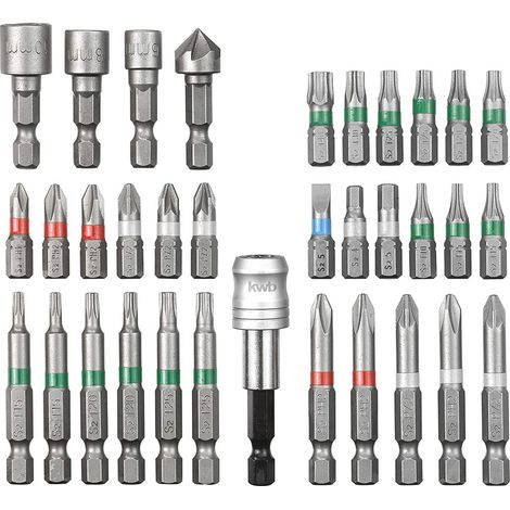 KWB BY EINHELL JEU D'EMBOUTS 34 PIÈCES S-BOX ACCESSOIRES (JEU DE 34 EMBOUTS POUR VISSEUSE À TÊTE HEXAGONALE 1/4'', AVEC BOÎTE DE (1/5)
