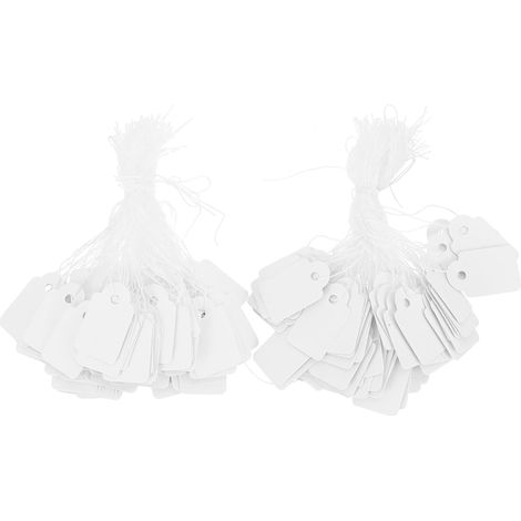 200 etiquetas colgantes para precios de joyería, etiquetas manuscritas para mostrar precios y artículos de artesanía. (1/5)
