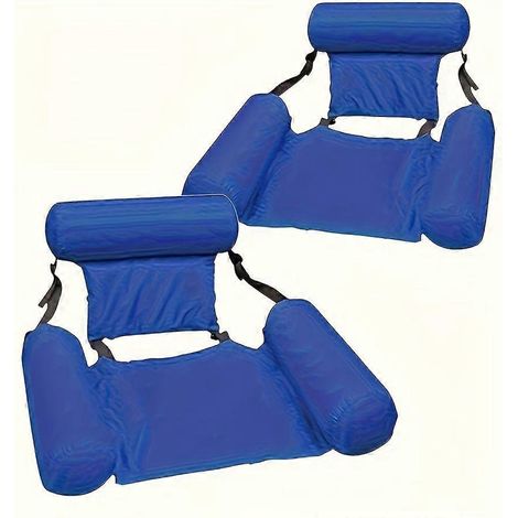Tragbare, aufblasbare Wasserliege für Pool und Strand, PVC-Hängemattenstuhl mit Armlehnen und Kopfstütze (1/5)