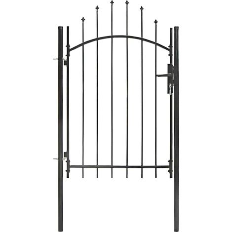 Maison Exclusive - Gartentor Woerden Stahl 1x1,5 m Schwarz (1/5)