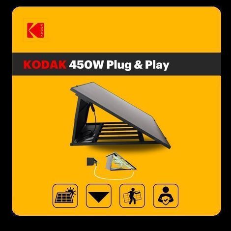 Station solaire 450W Plug & Play – Silicium monocristallin bifacial – Micro-onduleur Envertech EVT-400R – Efficacité 22% – Kodak (1/5)