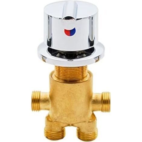 Robinet Baignoire Mélangeur De Bain Robinets De Douche Salle De Bains Robinet Eau Chaude Froide En Laiton Massif Mitigeur Robinet Trou Feuille Poignée Mélangeur (1/5)