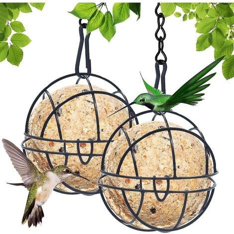 Hängende Vogelfutterhäuschen aus Metall für kleine Wildvögel, 2er-Set (1/4)