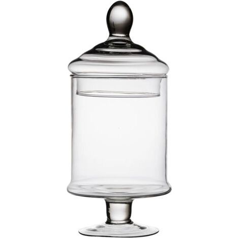 Potiche In Vetro Cofanetto Con Coperchio H29 ø13cm Ideale Per Dolci Biscotti Oggetto Decorativo (1/4)