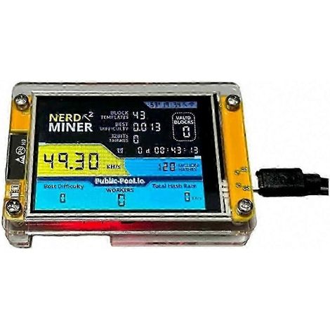 Machine de minage de cryptomonnaies Nerdminer V3 2,8 pouces Bitcoin Solo Lottery (1/5)