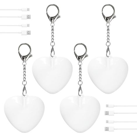 4 Lampes LED Sac À Main, Capteur Tactile, Design Cœur Cercle, Éclairage Portable Pour Femme
