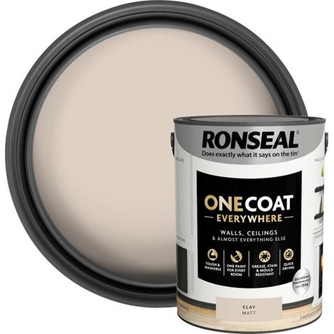 Ronseal One Coat Everywhere Interior Paint Clay Matt 5 litre