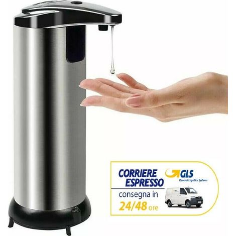 Dispenser per Sapone e gel Automatico 280ml Erogatore con Sensore a Infrarossi (1/5)