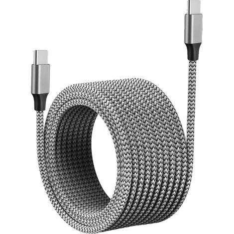 Ladekabel, 60W PD Schnellladung, langlebiges Nylon-Geflecht-Design, Grau-a, 2m-a (1/2)