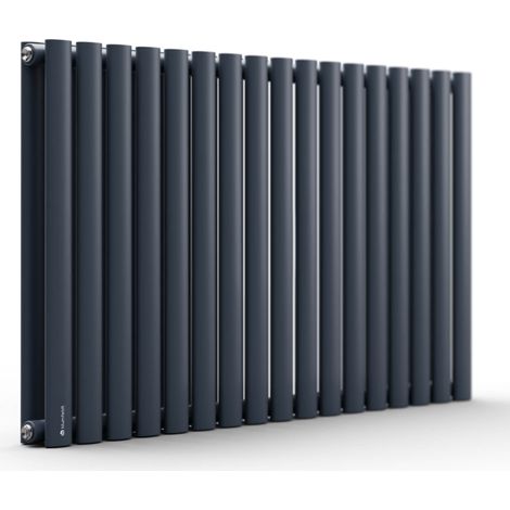 Blumfeldt Badheizkörper, Design Heizkörper Flach, Sparsamer Flachheizkörper Vertikal, 1445 Watt Warmwasser Wandheizkörper für Badezimmer & Wohnzimmer, Leiser Vertikal Heizkörper mit Thermostat