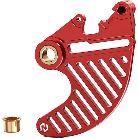 Protector de disco de freno, aluminio ligero, ajuste de alta precisión, trasero rojo (1/2)