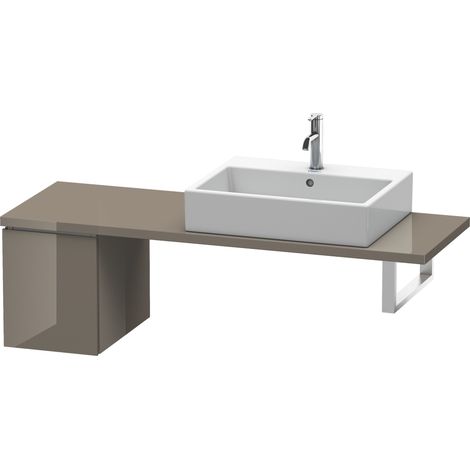 Duravit L-Cube Base pour console, largeur 320mm, profondeur 477mm, 1 tiroir, Coloris: Laque haute brillance Gris Flanelle - LC582008989 (1/4)