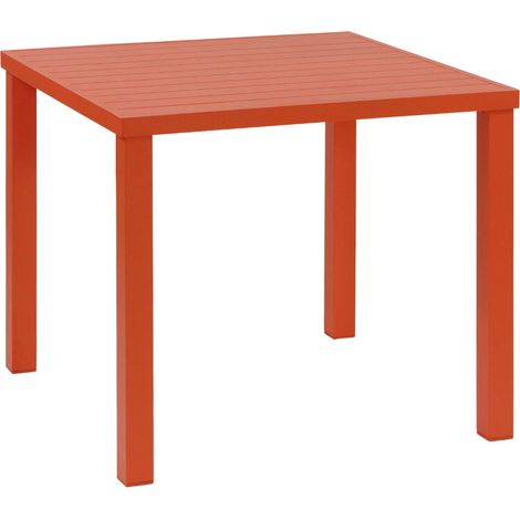 Inko Gartentisch Ronda Alu 90x90x74,5 cm Terrassentisch 3 Farben zur Auswahl Orange (1/2)