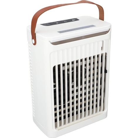 Climatiseur Portable Climatificateur Refroidisseur avec un Réservoir de 680 Ml 2 Brumes à Froid 5 Vitesses 2 Brumes à Froid et 7 LED Mini Climatiseur évaporatif (1/5)