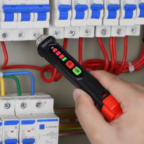 Testeur de tension électrique numérique sans contact, stylo inductif intelligent multifonction LED pour électricien, usage domestique et professionnel. (1/5)