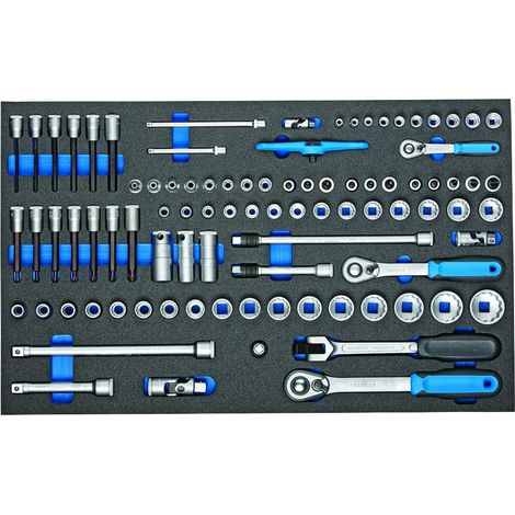 2005 CT4-U-20 Juego de llaves de vaso 1/4"-3/8"-1/2" en módulo Check-Tool, 91 piezas (1/4)