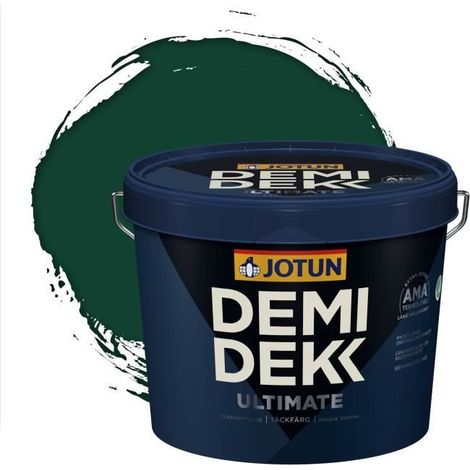 Peinture Bois - DEMI DEKK ULTIMATE - Lasure Opaque Satinée - RAL 6005 - 3L - Vert Mousse (1/2)