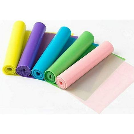 Lot de 5 bandes de résistance pour le yoga, sangles élastiques en latex pour étirements, ceinture de résistance en caoutchouc pour fitness (1/5)