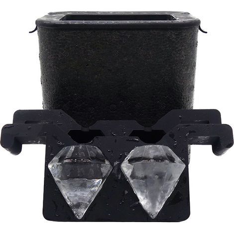 Diamant-Eiswürfelbereiter – Produziert 2 große, klare, rautenförmige Eiswürfel für Whisky und Cocktails – Originelles Geschenk (1/5)