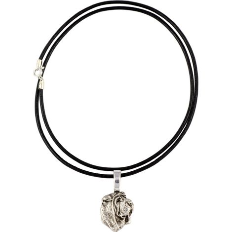 Shar Pei II - collar para perros, colgante bañado en plata para amantes de los perros, joyería discreta de Art-Dog (1/5)