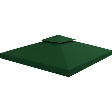 Ersatzdach für einen 3x3m großen Pavillon, dunkelgrüne Gartenpavillonplane