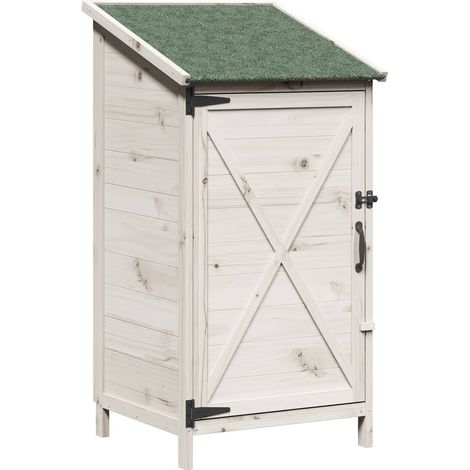 Garten Shed Weiß 59,5 x 56 x 113,5 cm Holzwerkstoff vidaXL