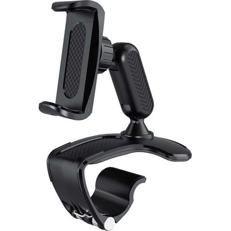 [NEVER USED] Multifunctional Car Dashboard Phone Holder, Car Phone Mount with 360° Rotatable Adjustable Spring Clip for GPS and 6.17-8.53 inch Smartphones - Black