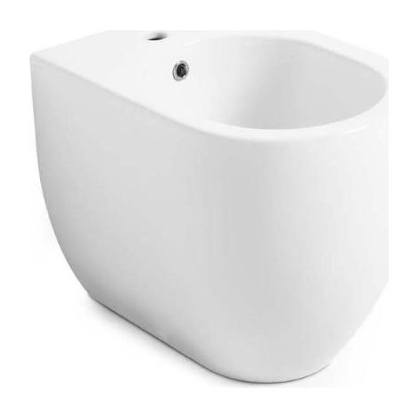 Bidet Flo filomuro salvaspazio cm. 48x36 in ceramica bianco (1/2)