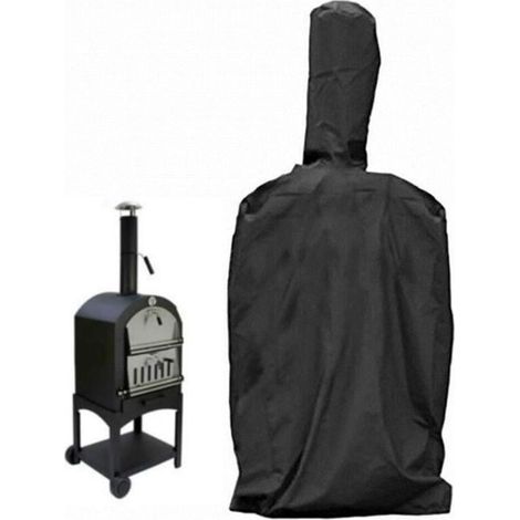 Housse de four à pizza extérieure, housse de protection pour fours de jardin avec cordon, étanche, anti-poussière, noir Oxford 45×65×165Cm (1/4)