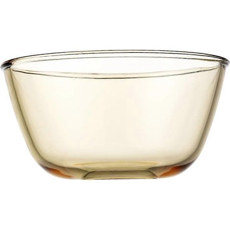 Bol alimentaire en verre ambré rond de 800 ml, usage polyvalent en restauration (lot de 1). (1/5)