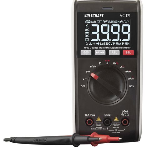 VOLTCRAFT VC171 Hand-Multimeter kalibriert (ISO) digital CAT III 600 V Anzeige (Counts): 4000 (1/5)
