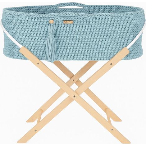 Moisés BOHO hecho a mano con soporte azul brumoso (1/5)