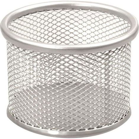 Caja de herramientas circular mediana plateada Tetis 4037