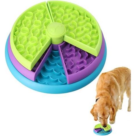 1 bol interactif pour chien, gamelle anti-glouton, gamelle d'alimentation lente pour chiens actifs et sensibles à la digestion